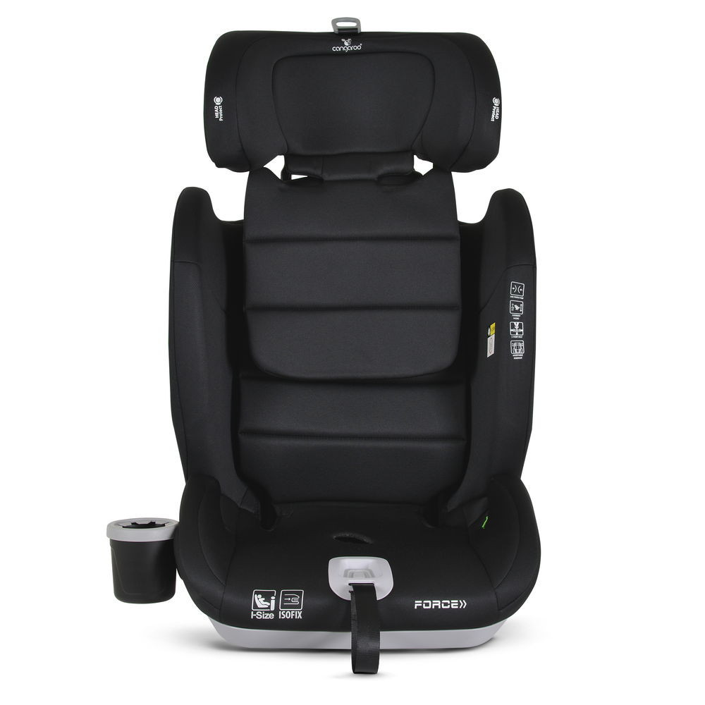 Cangaroo - FORCE autós ülés I-SIZE, 76-150cm, ISOFIX, pohártartóval, SPS, FEKETE