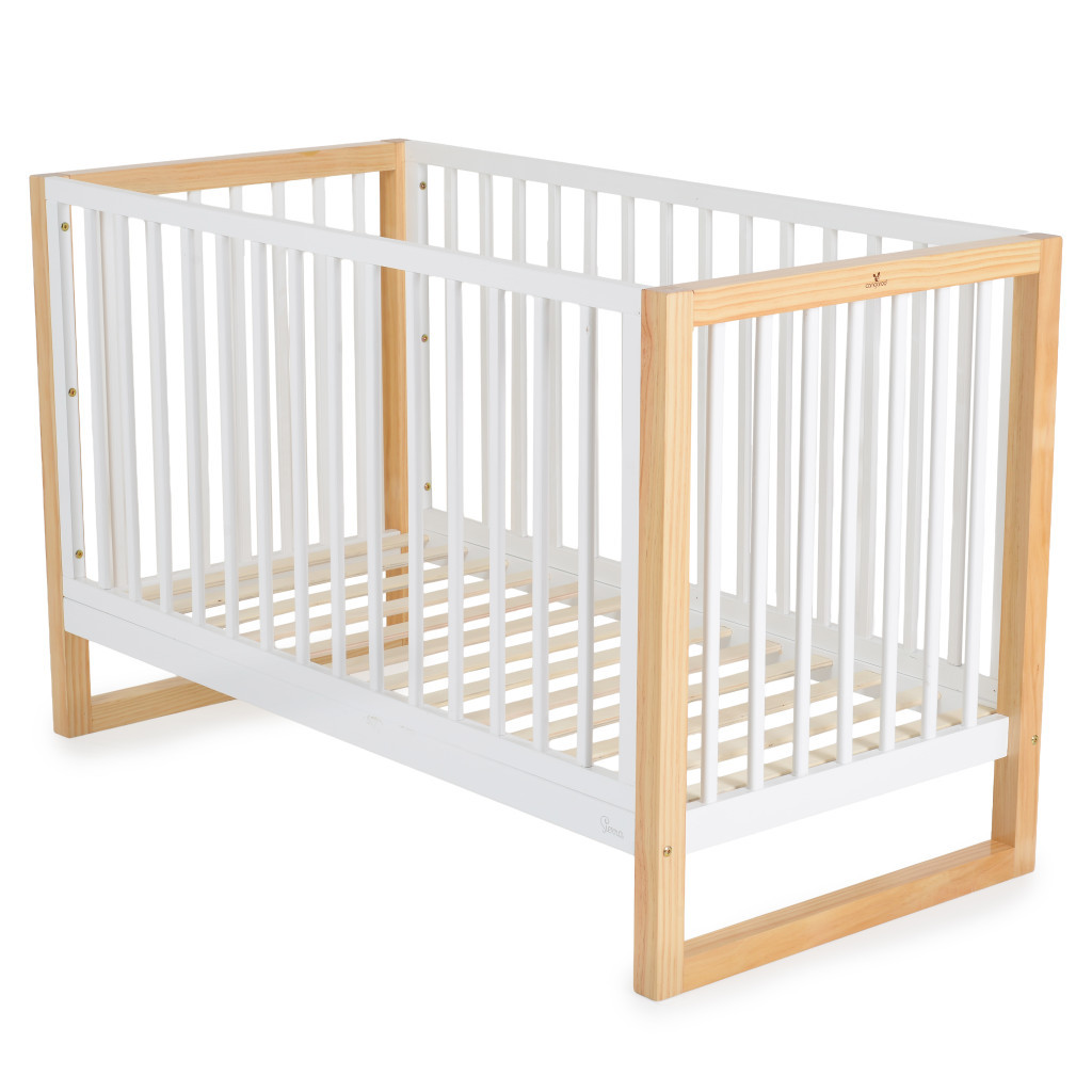 Cangaroo SIERRA fa babaágy rácsos 60*120cm FEHÉR/NATUR