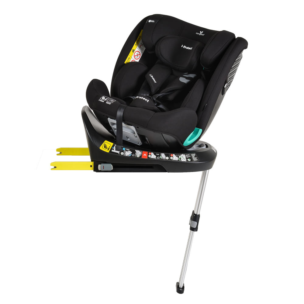 Cangaroo - i-PROTECT autós ülés 40-150cm támasztólábbal 360 forgatható FEKETE
