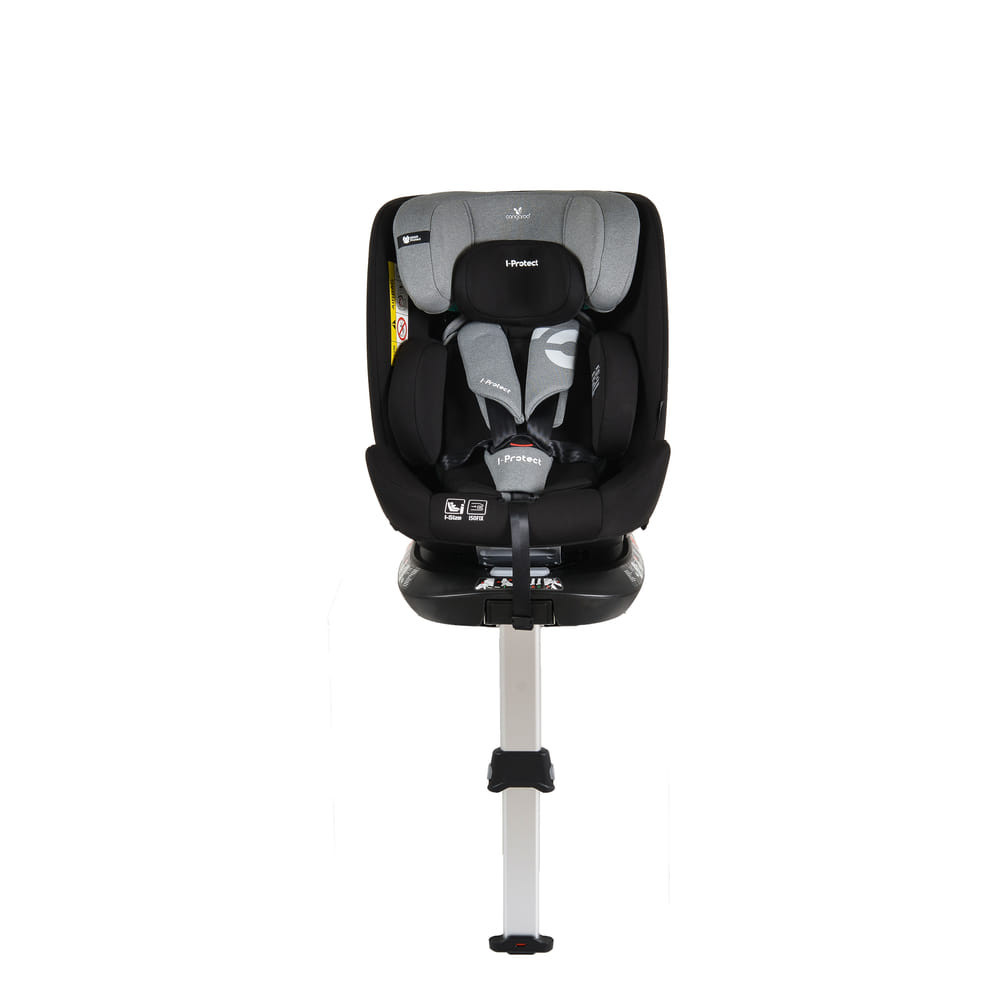 Cangaroo - i-PROTECT autós ülés 40-150cm támasztólábbal 360 forgatható STEEL/SZÜRKE