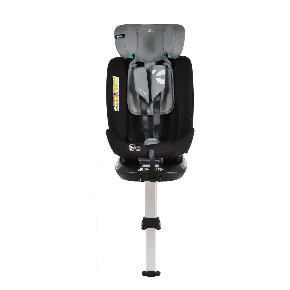 Cangaroo - i-PROTECT autós ülés 40-150cm támasztólábbal 360 forgatható STEEL/SZÜRKE