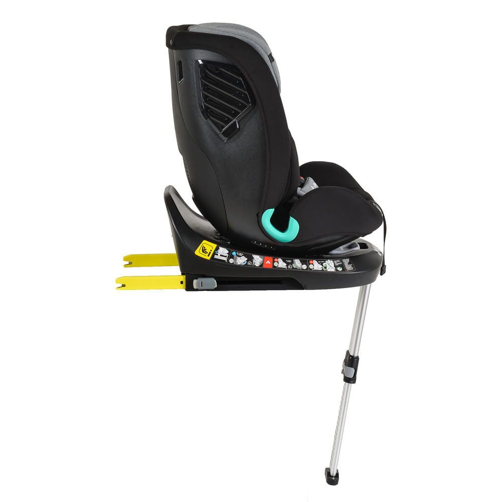 Cangaroo - i-PROTECT autós ülés 40-150cm támasztólábbal 360 forgatható STEEL/SZÜRKE