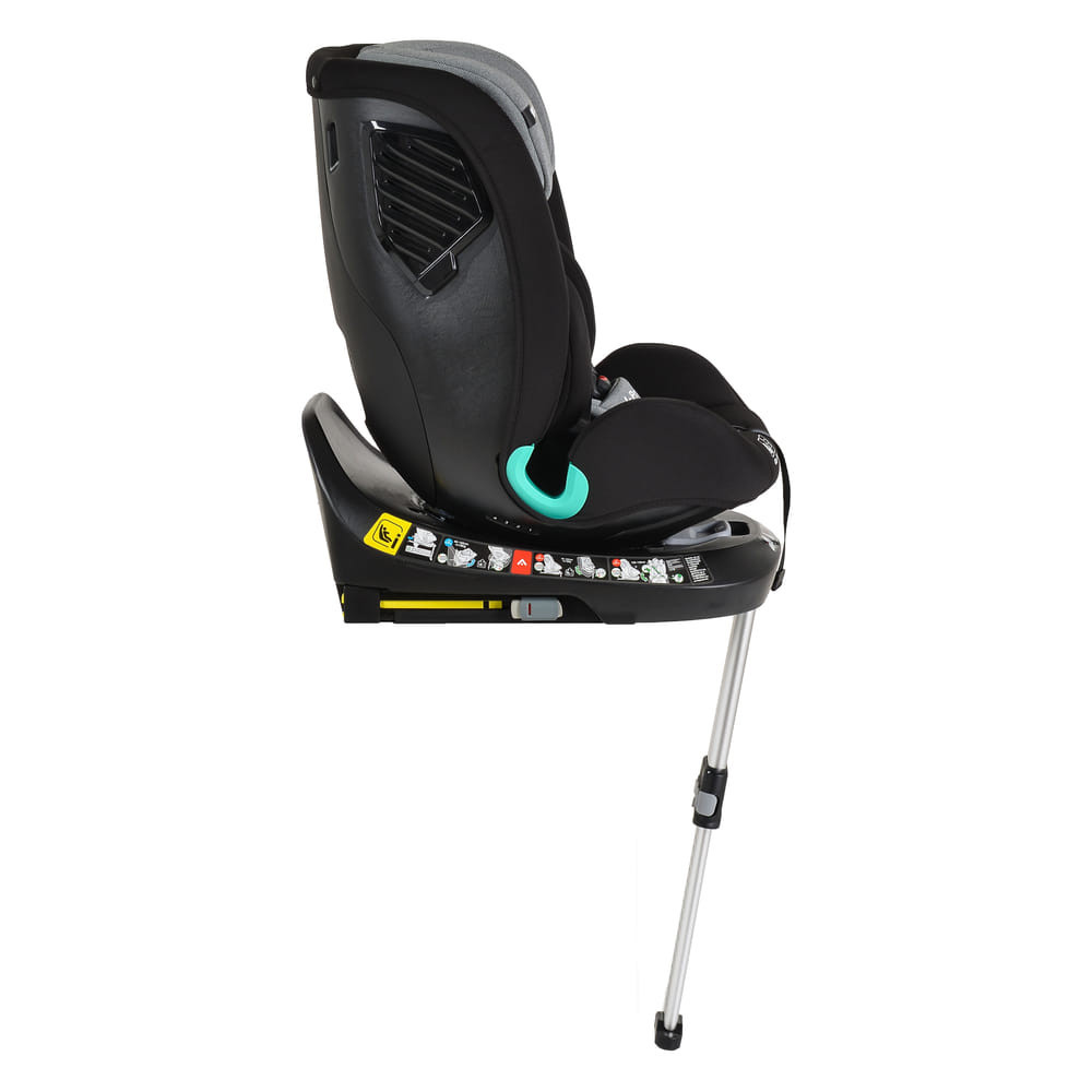 Cangaroo - i-PROTECT autós ülés 40-150cm támasztólábbal 360 forgatható STEEL/SZÜRKE