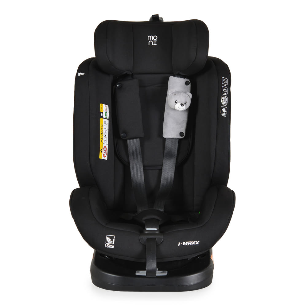 Moni i-MAXX - autós ülés, isofix, forgatható, 2 plüss+párna 40-150cm SZÜRKE
