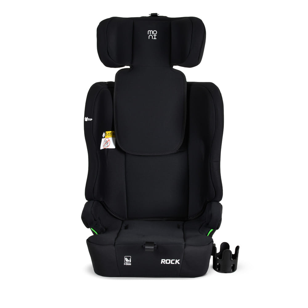 Moni - ROCK autós ülés 76-150cm, 2játékkal, pohártartó, belső öv, isofix nélkül FEKETE