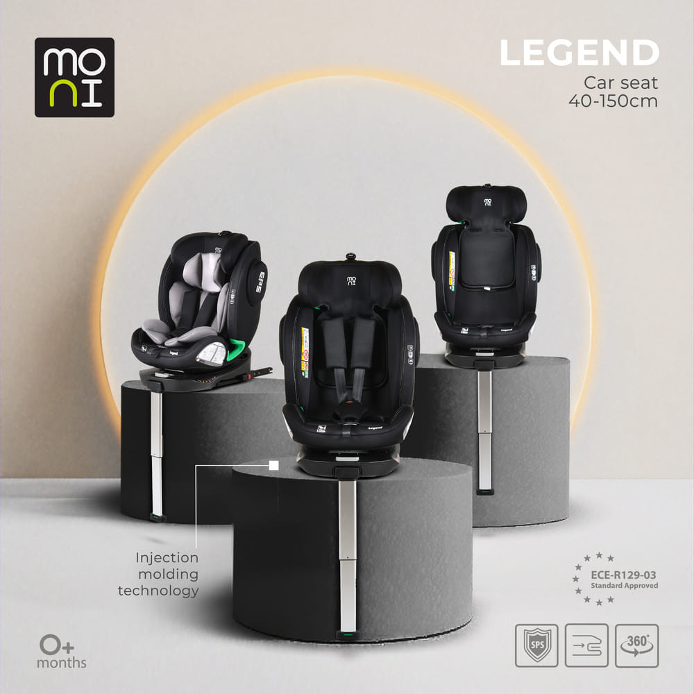 Moni - LEGEND autós ülés 40-150cm támasztólábbal SZÜRKE