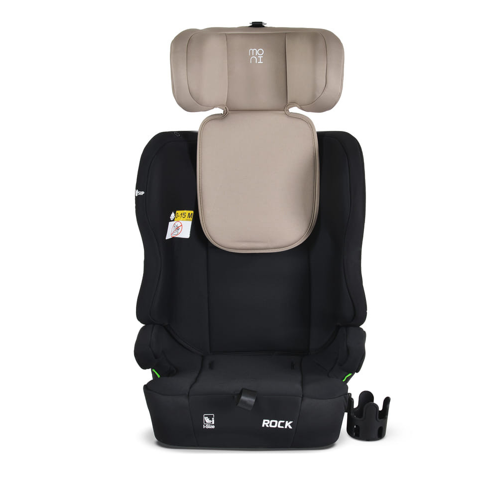 Moni - ROCK autós ülés 76-150cm, 2játékkal, pohártartó, belső öv, isofix nélkül BÉZS