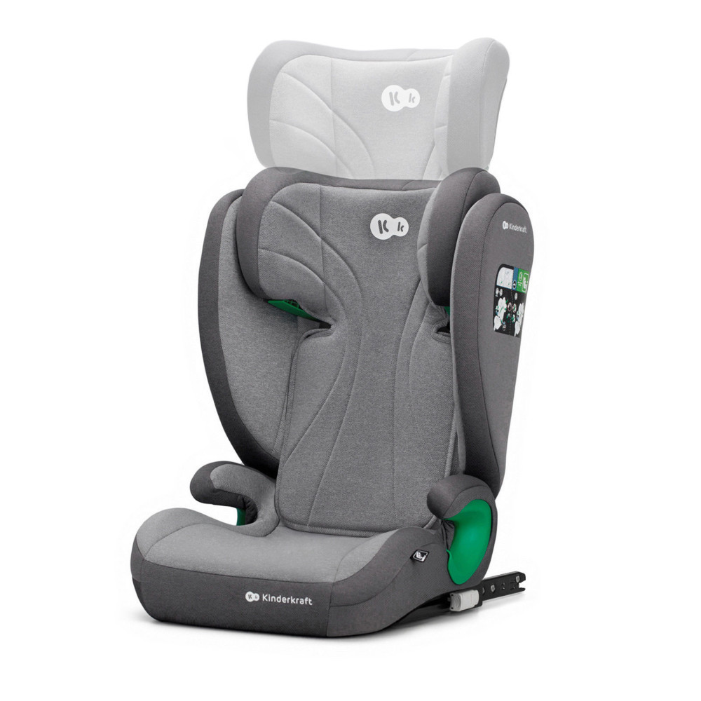 Kinderkraft JUNIOR FIX 2 I-Size 40-150cm 15-36kg - Szürke színű (Iso-Fix) – autósülés