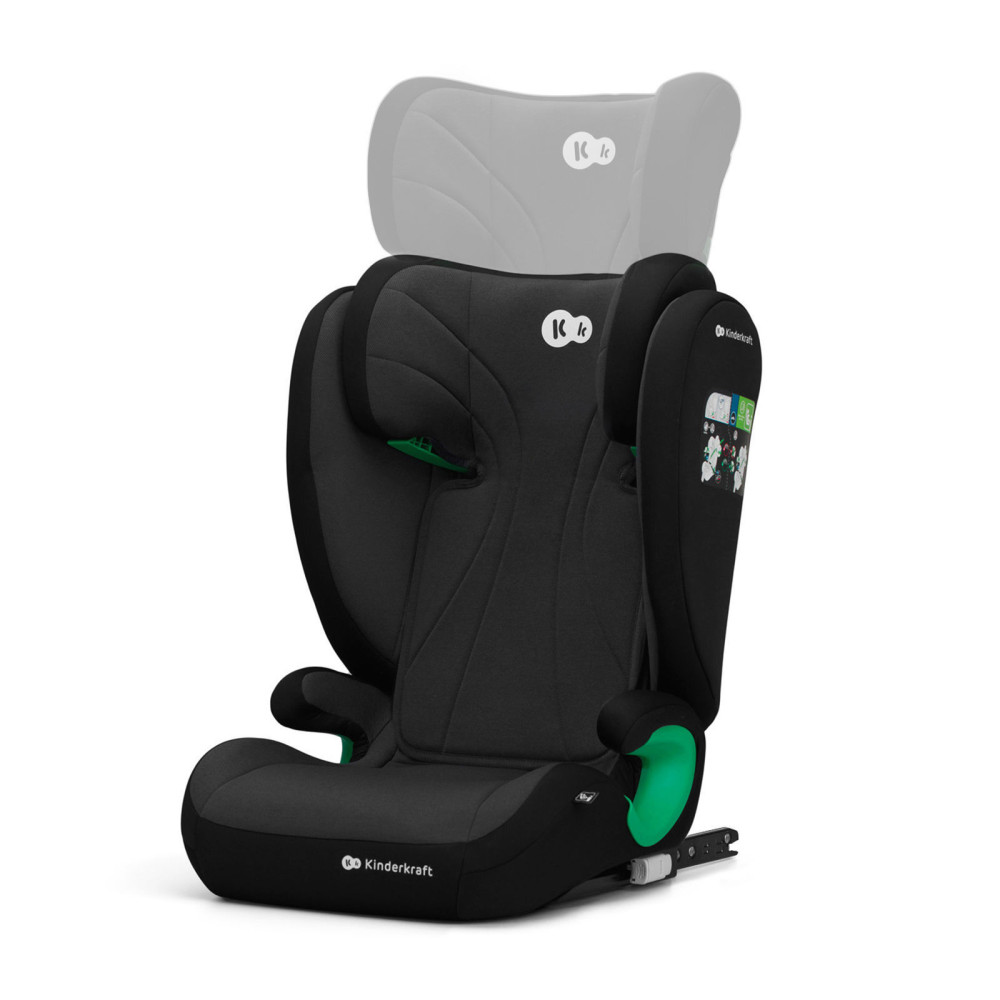 Kinderkraft JUNIOR FIX 2 I-Size 40-150cm 15-36kg - Fekete színű (Iso-Fix) – autósülés