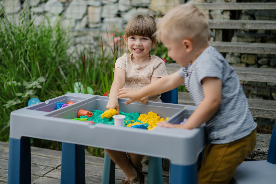 TEGA - MULTIFUN 3 in 1 Gyerek Asztal Türkiz Kék Szürke – gyermekbútor 3. kép