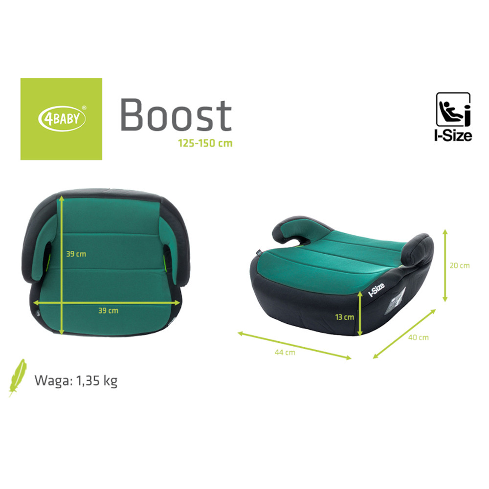 4Baby BOOST - 125-150cm Türkiz I-SIZE Ülésmagasító – ülésmagasító