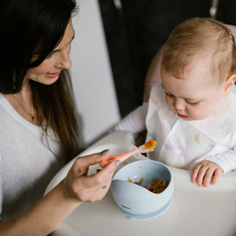 BabyOno 1481/01 - Szilikon Tapadókorongos Tányér/Kék – babatermék