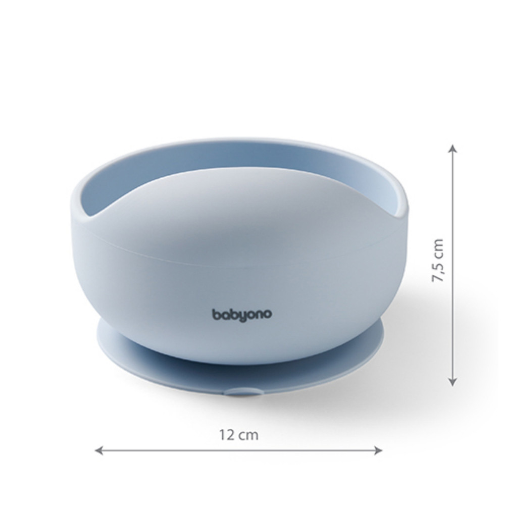 BabyOno 1481/01 - Szilikon Tapadókorongos Tányér/Kék – babatermék