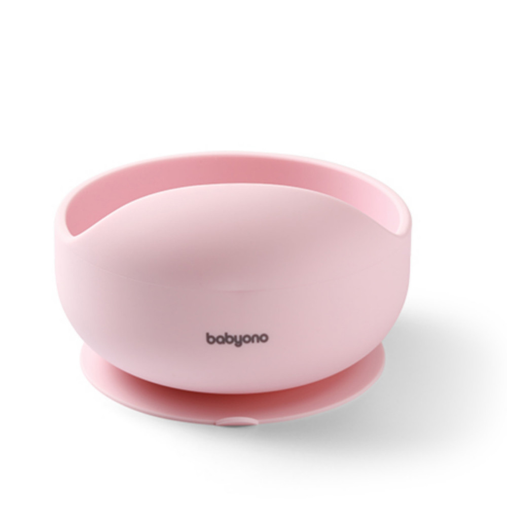 BabyOno 1481/02 - Szilikon Tapadókorongos Tányér/Pink – babatermék