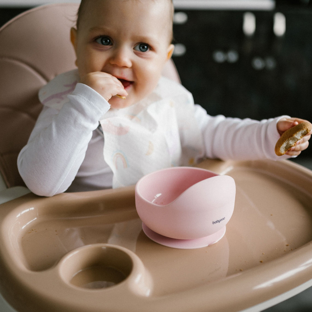 BabyOno 1481/02 - Szilikon Tapadókorongos Tányér/Pink – babatermék