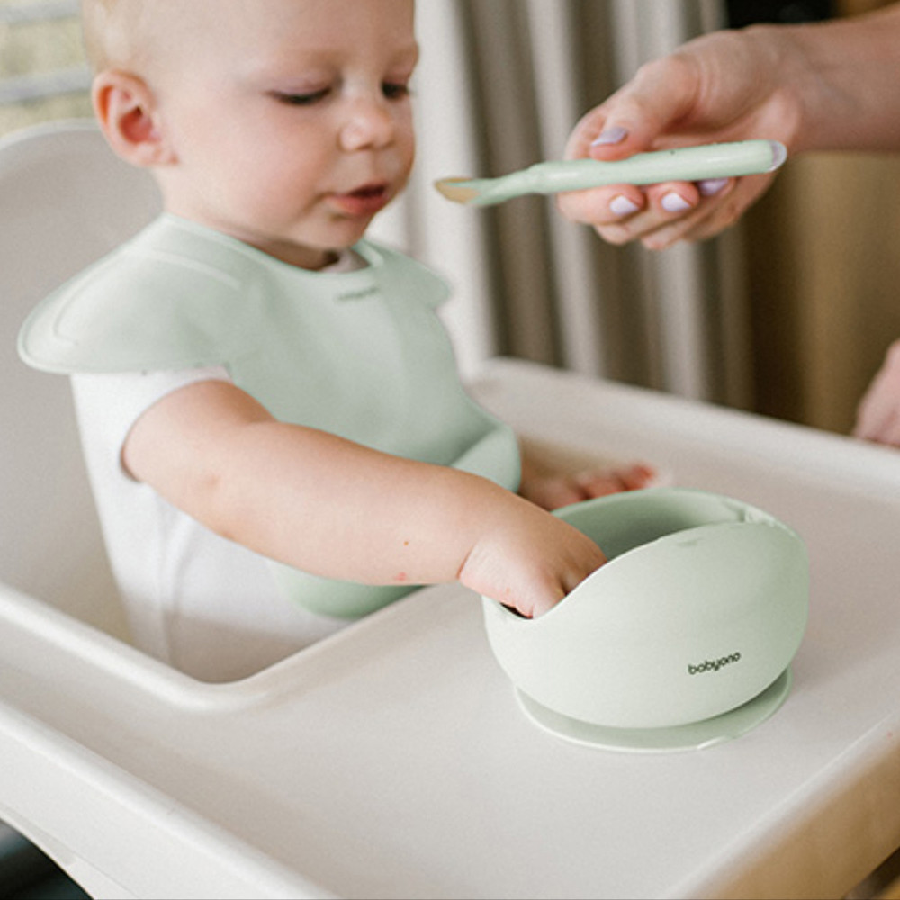 BabyOno 1481/03 - Szilikon Tapadókorongos Tányér/Menta – babatermék
