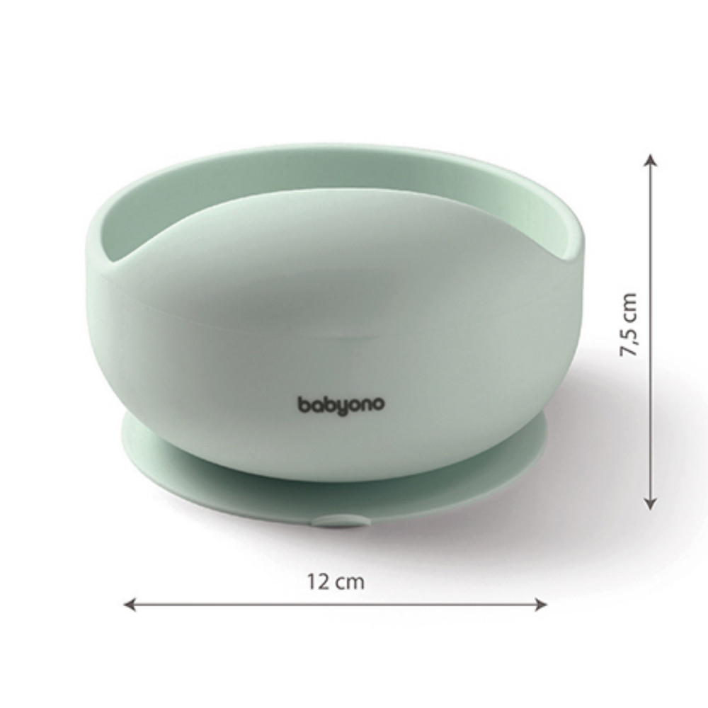 BabyOno 1481/03 - Szilikon Tapadókorongos Tányér/Menta – babatermék