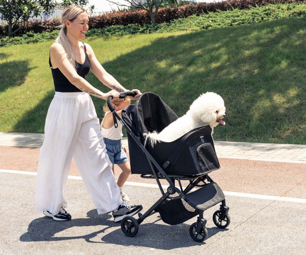 Qppet - Pettie Pet Black 6959 Kutya és Cica Babakocsi – babakocsi