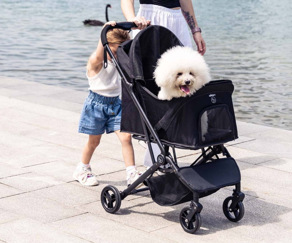 Qppet - Pettie Pet Black 6959 Kutya és Cica Babakocsi – babakocsi