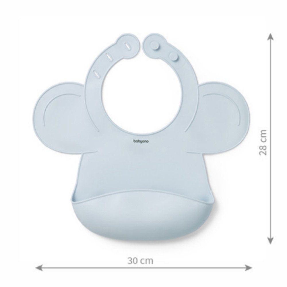 BabyOno 1639/01 - Szilikon Előke Állítható Kék