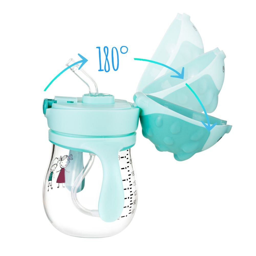 AKUKU A0033 - Cseppmentes 250ml Szívószálas itatópohár