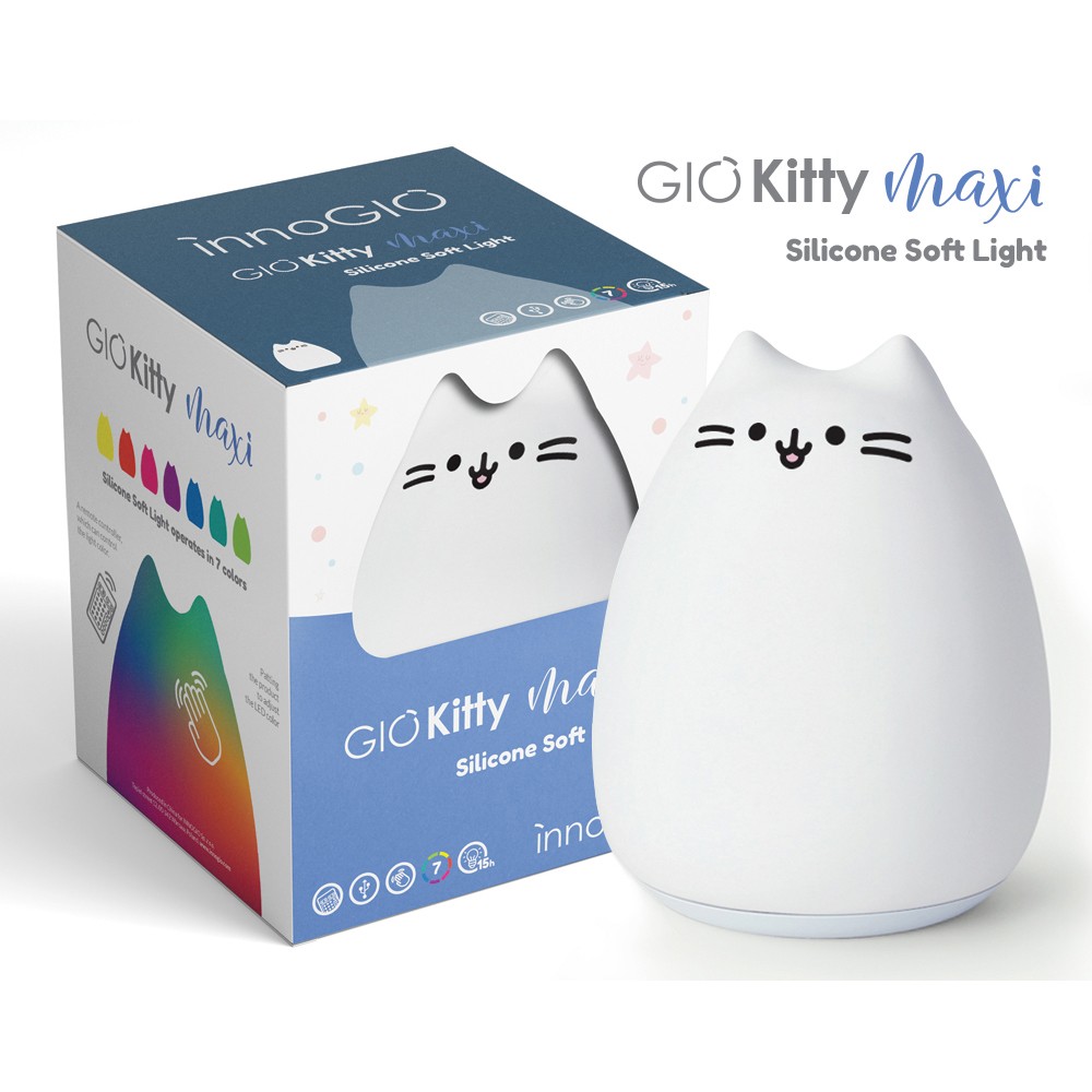 INNOGIO LJC-123 Szilikon Éjjeli Lámpa - GIO Kitty Maxi