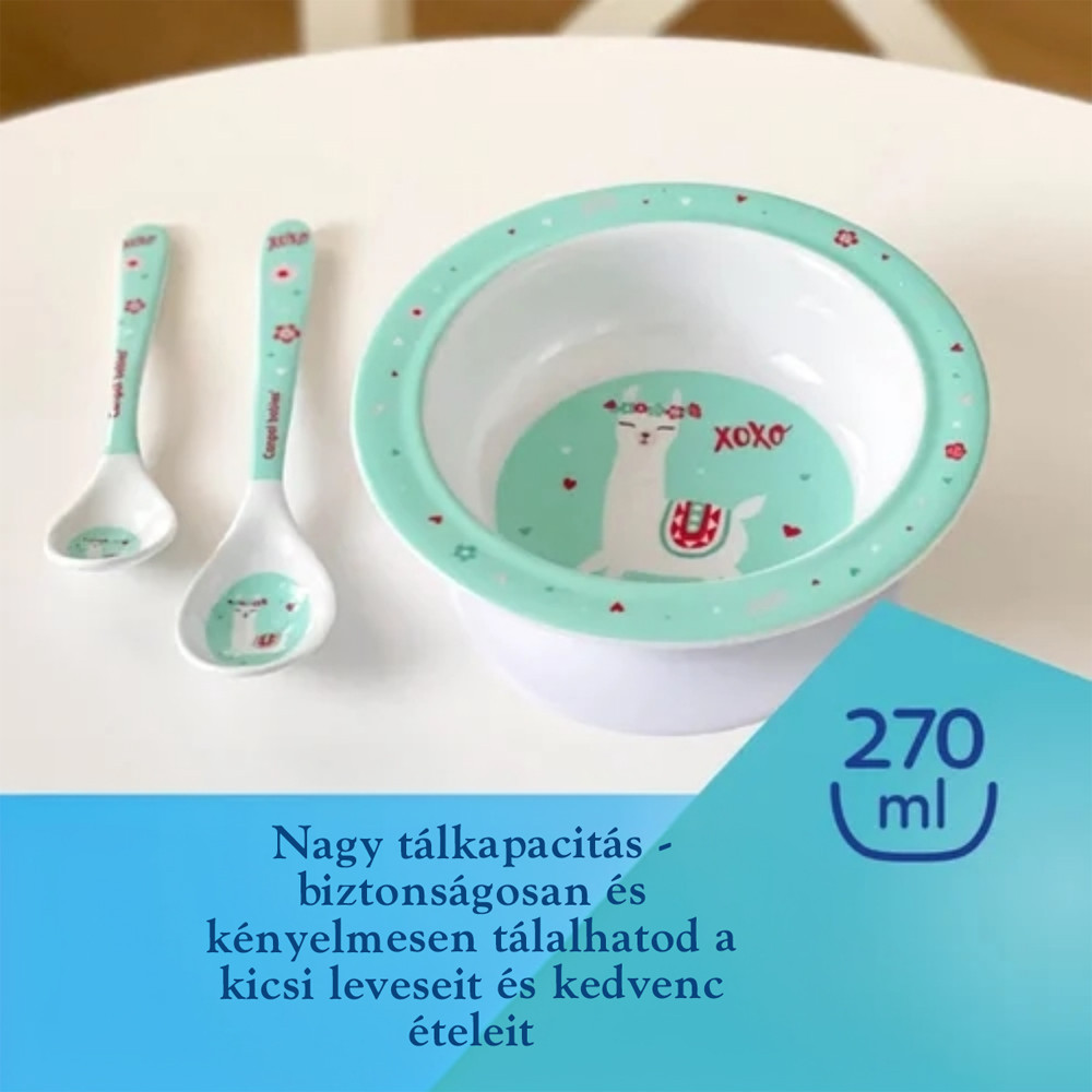 Canpol 4/519 - Melamin tapadókorongos tál EXOTIC ANIMALS Szürke – babatermék