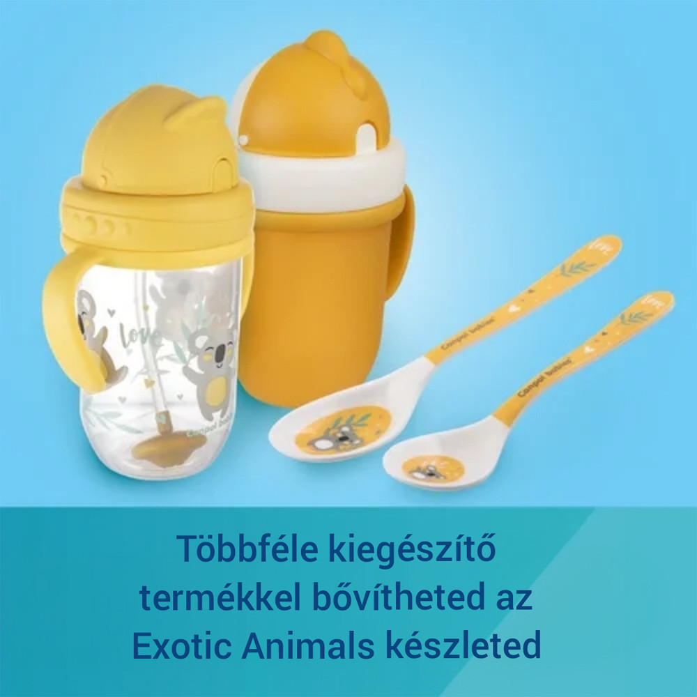 Canpol 4/530 - Melamin Kanálkészlet 2db-os Exotic Animals Türkiz