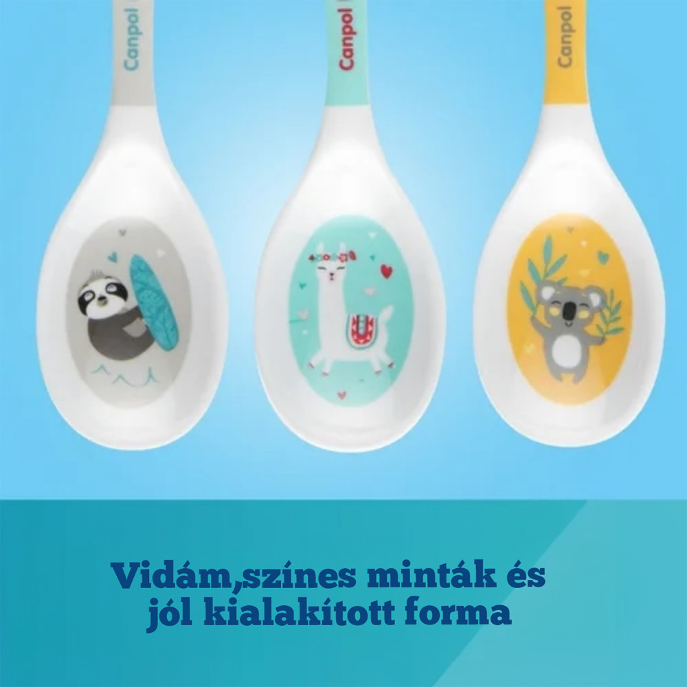 Canpol 4/530 - Melamin Kanálkészlet 2db-os Exotic Animals Türkiz