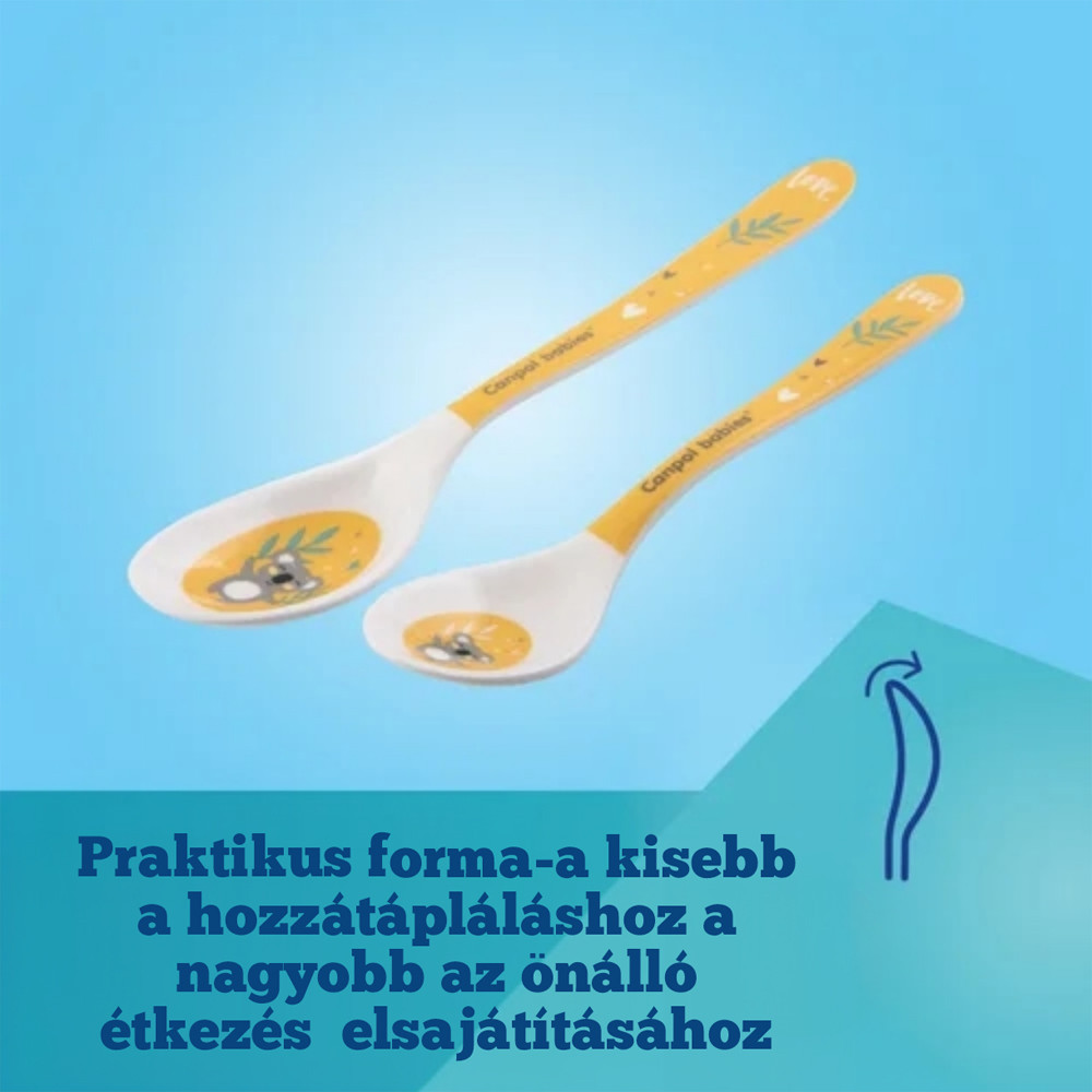 Canpol 4/530 - Melamin Kanálkészlet 2db-os Exotic Animals Szürke