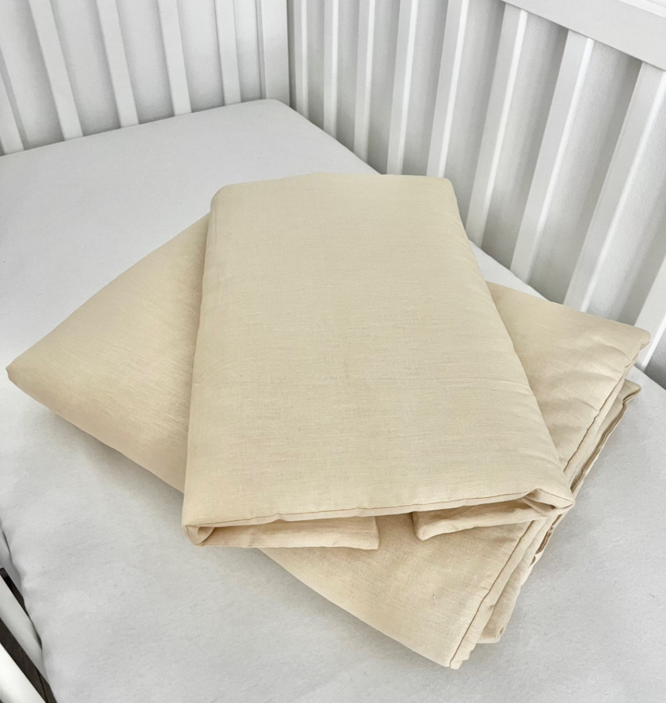 Bella bézs – 2 részes babaágynemű szett természetes árnyalatban – 70×90 cm paplan + 40×50 cm párna