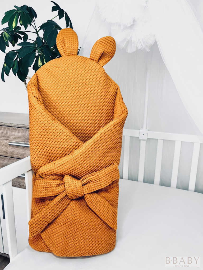 Kókuszpólya – Terra waffle pamut, 80×80 cm – Uniszex, biztonsági csattal, kókuszbetéttel