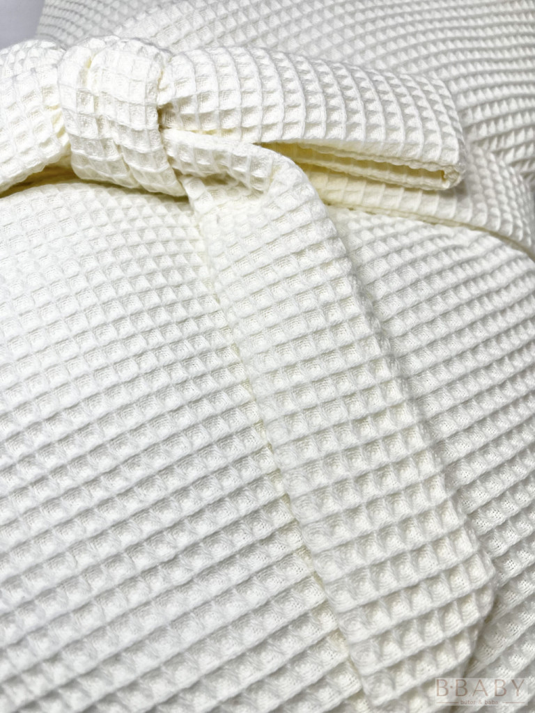 Kókuszpólya – Vanília waffle pamut – Uniszex, biztonsági csattal, kókuszbetéttel
