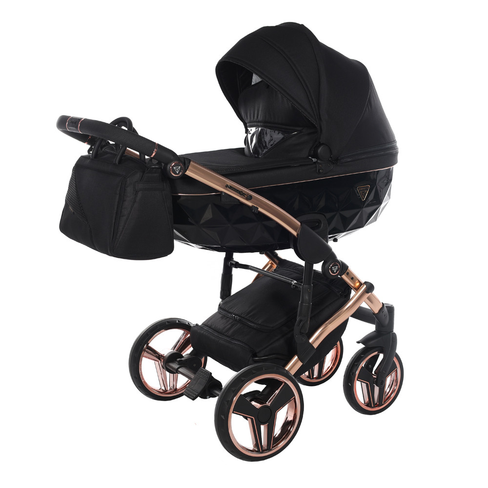 Junama Diamond s Line V2 System - Fekete és Rózsaarany – babakocsi