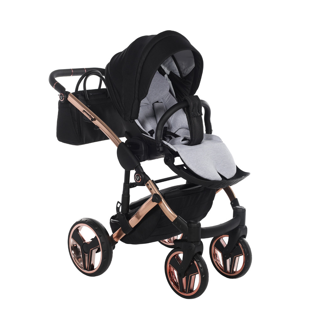 Junama Diamond s Line V2 System - Fekete és Rózsaarany – babakocsi