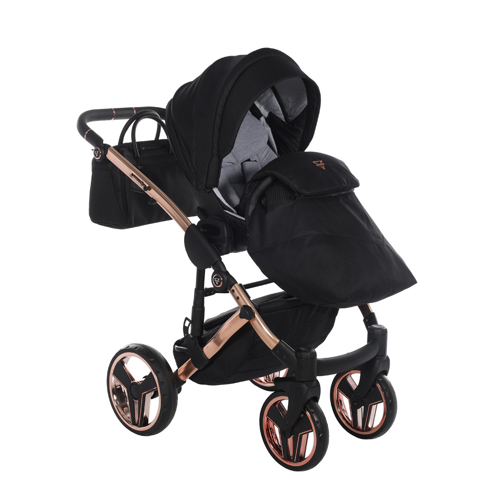 Junama Diamond s Line V2 System - Fekete és Rózsaarany – babakocsi