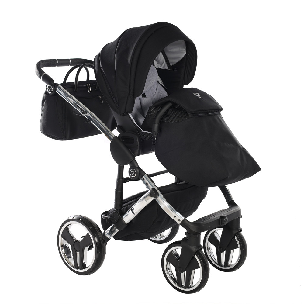 Junama Diamond s Line V2 System - Fekete és Ezüszt – babakocsi