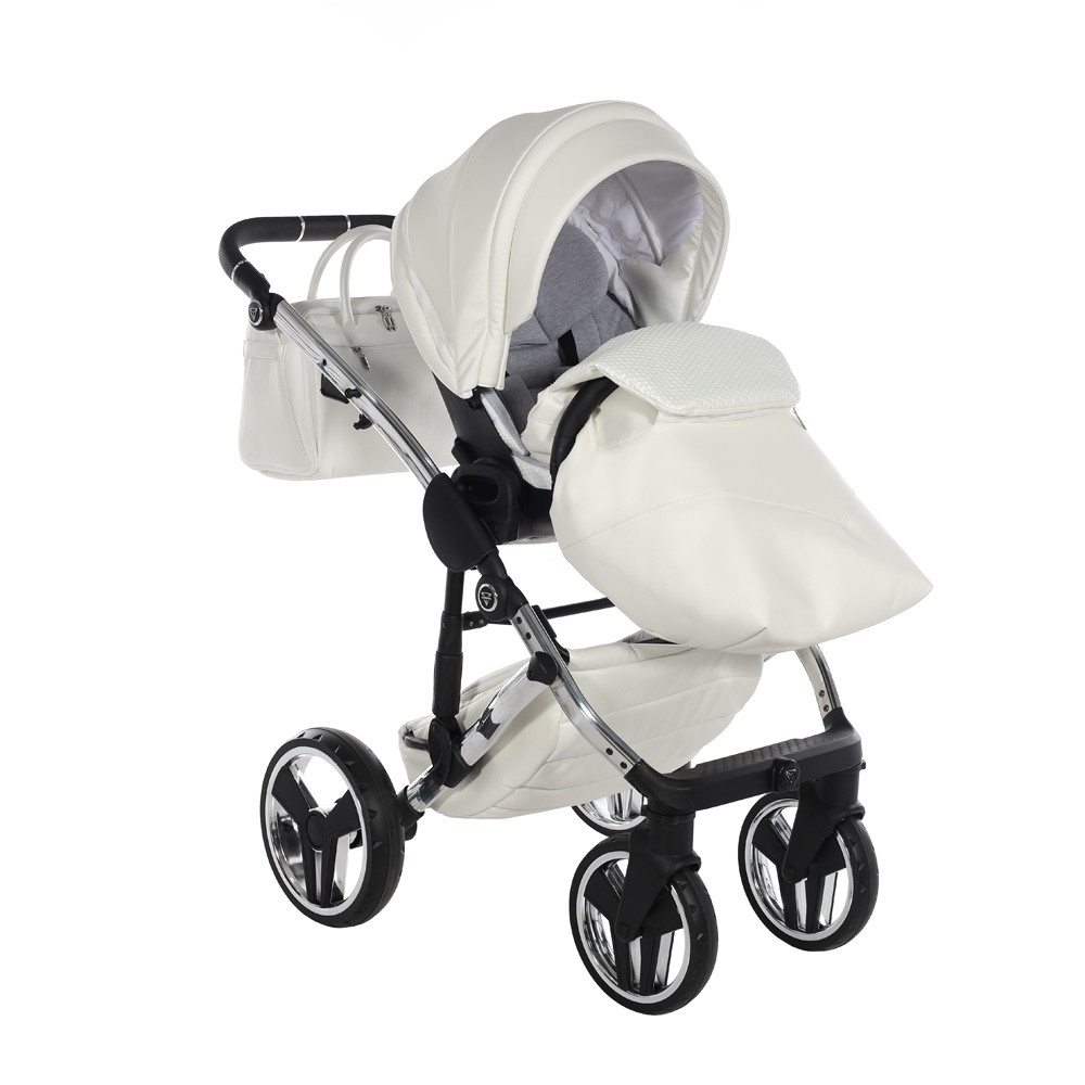 Junama Fluo Individuál V3 system - Fehér és Rózsaarany – babakocsi