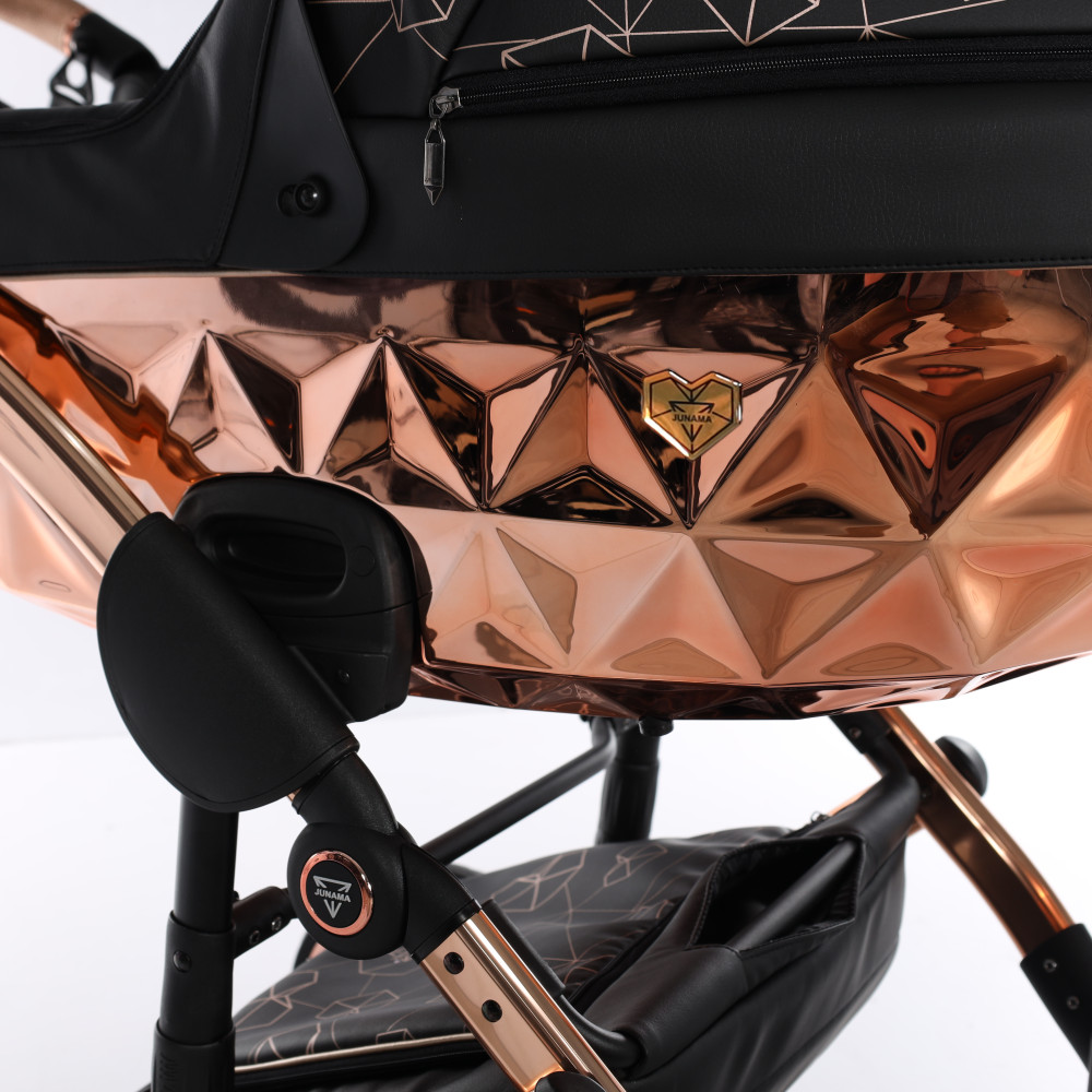 Junama Diamond Heart V3 System - Fekete-Óarany – babakocsi
