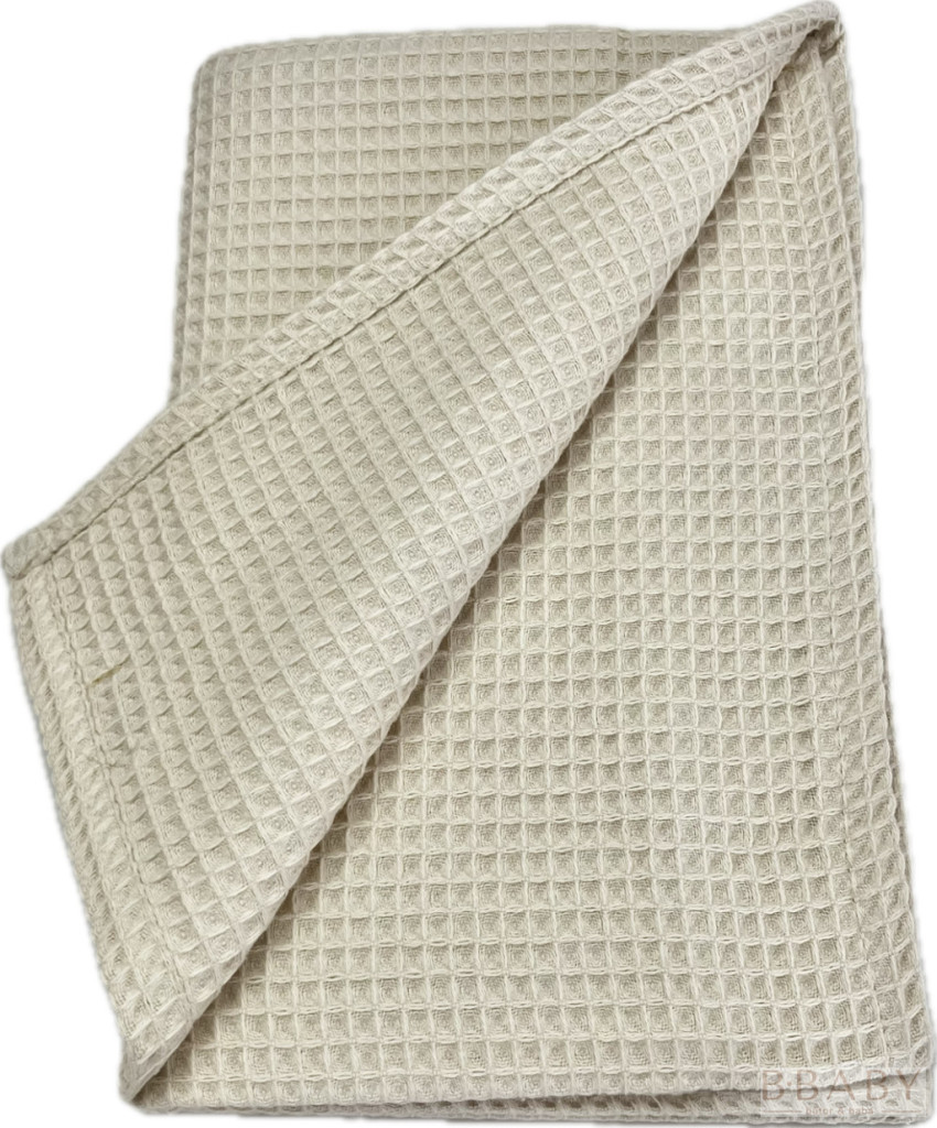 Bézs waffle babatakaró 70x90 cm – 100% pamut, légáteresztő, OEKO-TEX minősített – babatermék