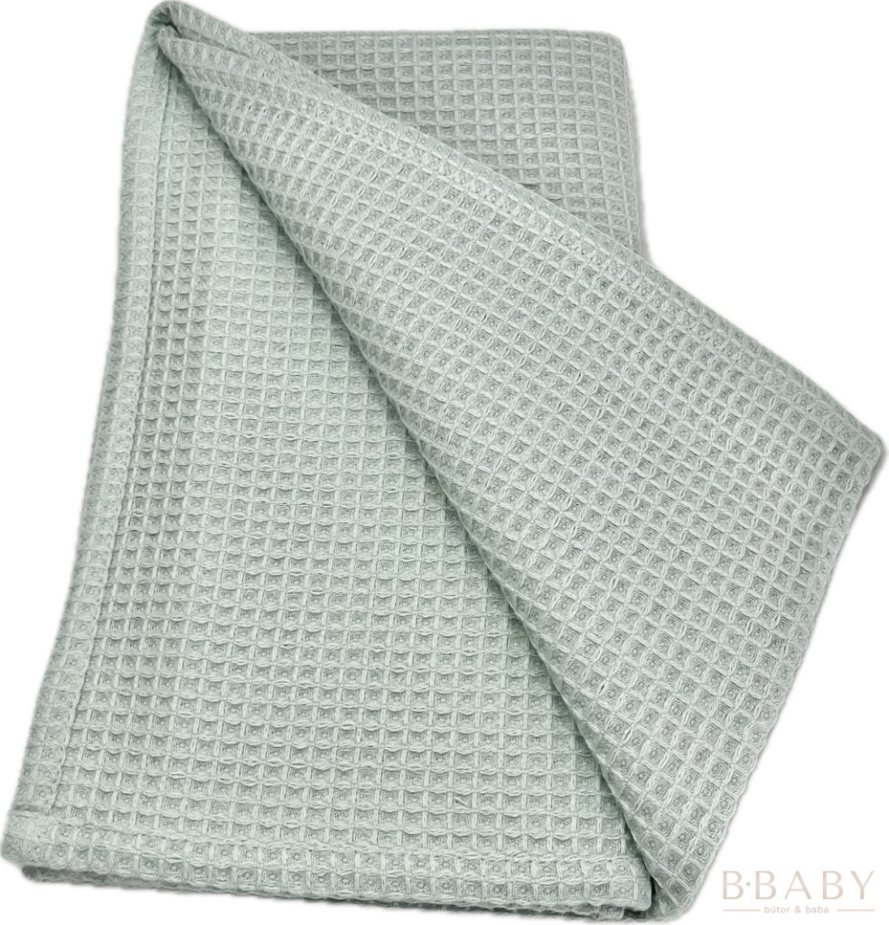 Olíva waffle babatakaró 70x90 cm – 100% pamut, OEKO-TEX, szellőző és puha – babatermék