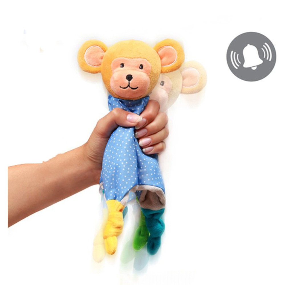 BabyOno Plüss Szundikendő - Majom – gyermekjáték
