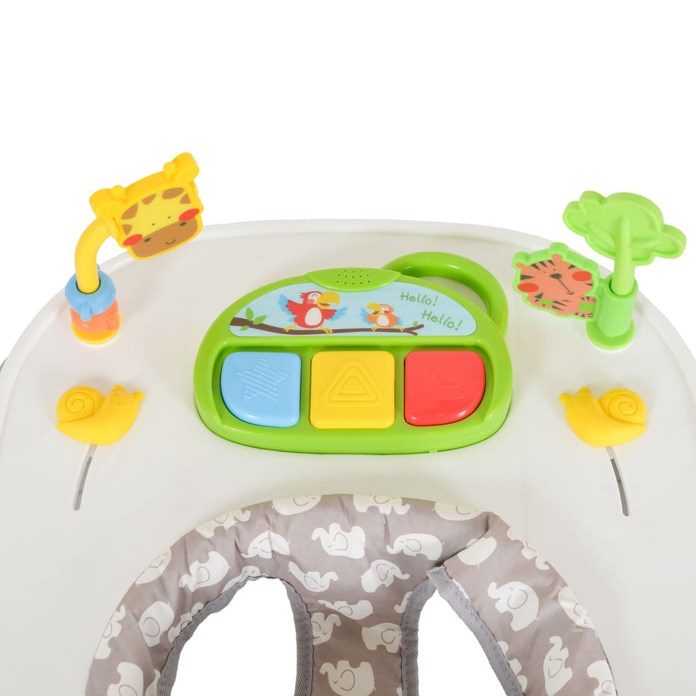 MONI Zoo 2in1 átalakítható bébikomp járássegítős szürke