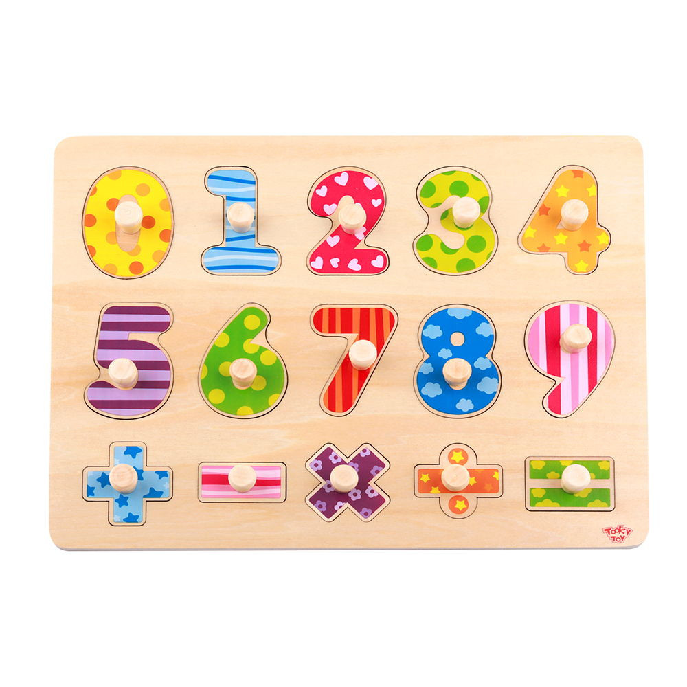 TOOKY Toy fapuzzle számok -16dbos