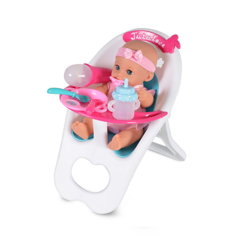 Moni Baba 36 cm-es szett etetőszékkel, tányérral