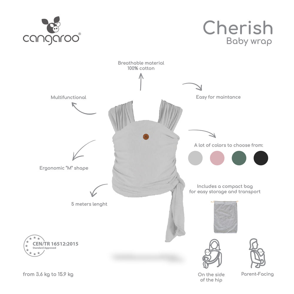 Cangaroo Cherish hordozókendő pink