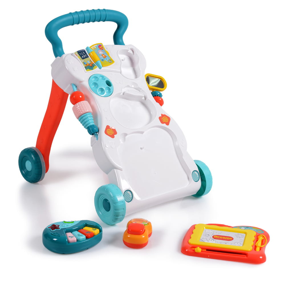 Moni Toys Dreams járássegítő műanyag 2in1 kék fogantyúval – babatermék
