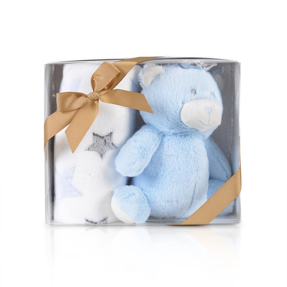 Cangaroo Takaró 90x75cm maci plüss kék – babatermék
