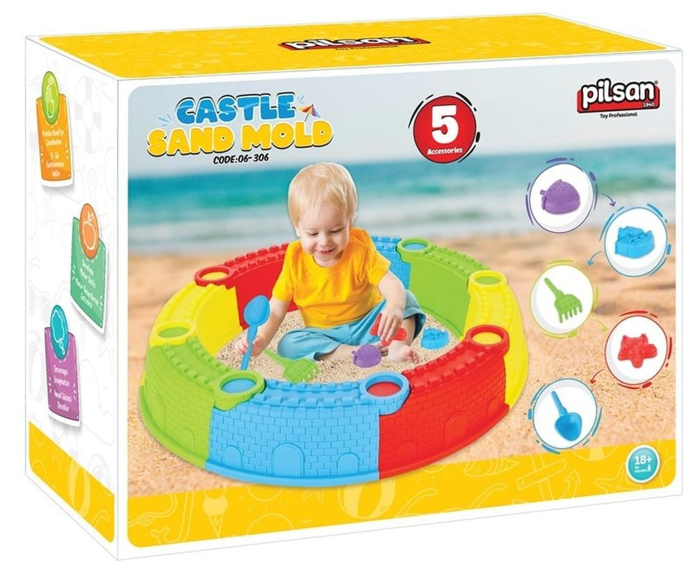 Pilsan 06306 Homok kastély forma SZÍNES – gyermekjáték