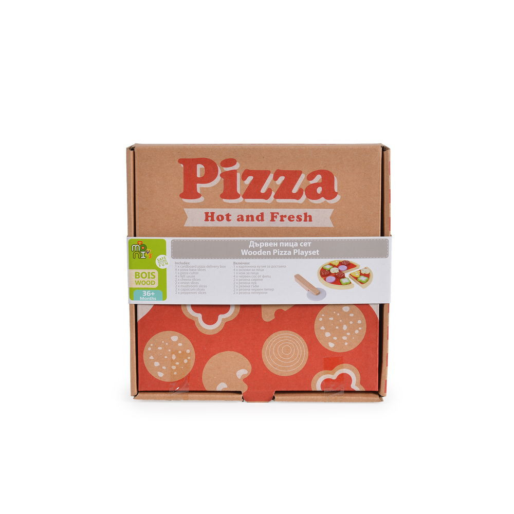 Moni FAJÁTÉK fa pizza szett 22 dbos
